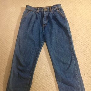 Vintage pleated jeans, size 25